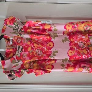 ALI RO BRAND WOMEN'S PINK FLORAL SUMMER SPRING DRESS SIZE 10